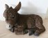 Vivid Arts Donkey Baby - Brown Chocolate Laying Lifelike Ornament - Garden Indoor H19cm L28