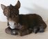 Vivid Arts Donkey Baby - Brown Chocolate Laying Lifelike Ornament - Garden Indoor H19cm L28