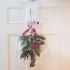 Door Decoration Large Christmas Robin Mixed Pine & Berry 60cm - Artificial - Sage Decor