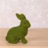 Mossy Rabbit Ornament Set of 2 - Sitting Crawling - Green - Spring 14cm - Floralsilk