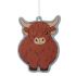 Highland Coo Cow Autumn Leaves Air Freshener