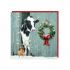 Charity Christmas Card Pack - 6 Cards - Cow Sheep Peekaboo - Glitter Shelter