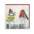 Charity Christmas Card Pack - 6 Cards - Robin Blue Tit Tweet - Glitter Shelter