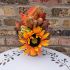 Luxury Halloween Autumn Sunflower Pumpkin In Pot Artificial Decoration Display