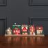 Wooden LED Christmas Village & Trees Decoration - Floralsilk