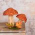 Rattan Toadstool Decoration - 19cm Autumn - Floralsilk