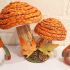 Gonk & Rattan Toadstool Display Decoration Set - 19cm Autumn - Floralsilk