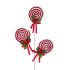 Candy Cane Disc Spray Pick Christmas Decoration Set Of 2 62cm - Floralsilk