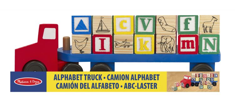 melissa doug alphabet wooden push along truck Gift Envy