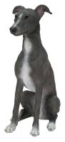 Vivid Arts Whippet Blue & White Dog - Garden Ornament 21cm - Indoor or Outdoor