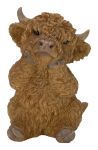 Vivid Arts Highland Cattle Cow Mini H15cm - Thoughtful Lifelike Garden Ornament