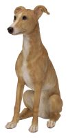 Vivid Arts Whippet Fawn & White Dog - Garden Ornament 21cm - Indoor or Outdoor